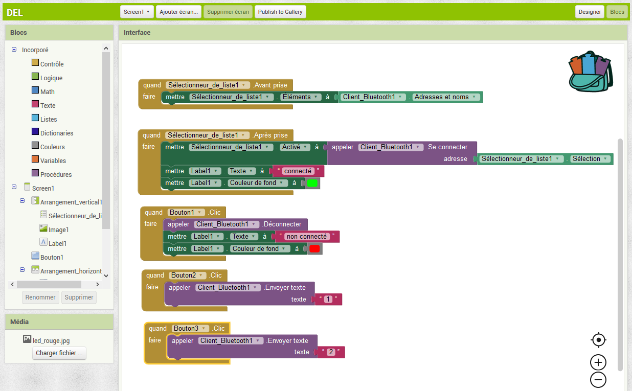 Programmation interface del